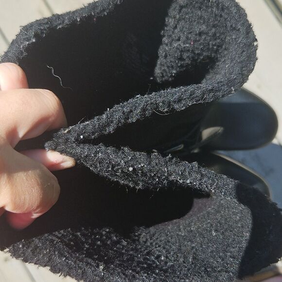 Coach Zena Black Leather & Suede Shearling-Lined Boots | Size 9 - Picture 9 of 10